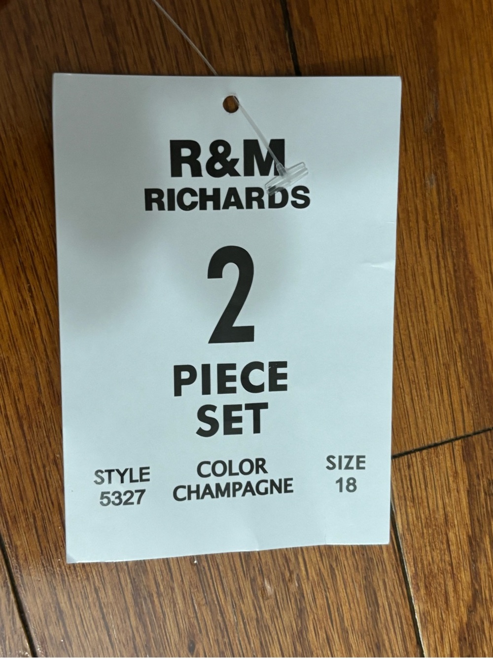 R&M Richards Women’s Champagne Mother of the Bride/Groom 2 Set Dress Size 18 - Picture 7 of 12